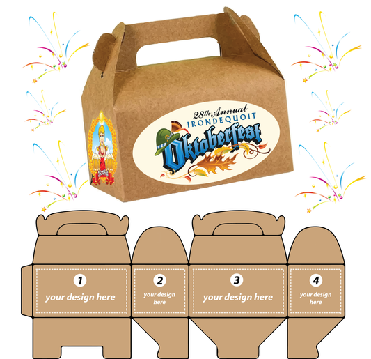 Kraft Brown - 4 Sides Custom Printed 10 TREAT BOXES